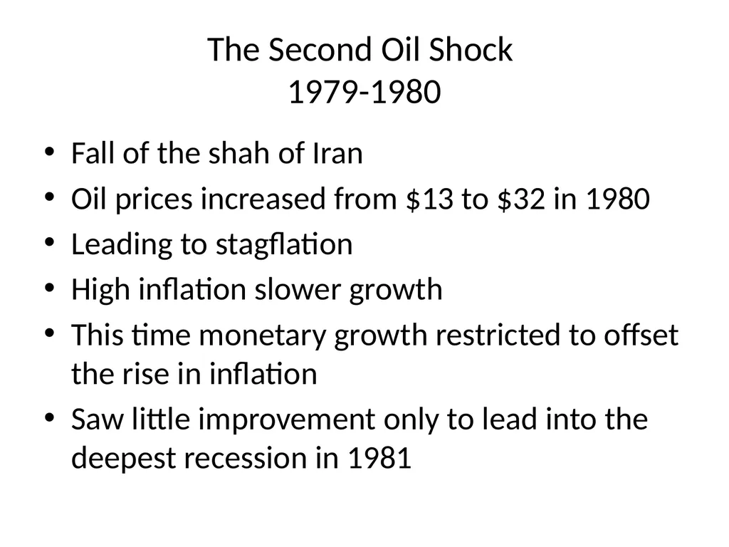 Exchange Rate Experience Between the Oil Shocks, - slide 10 of 11