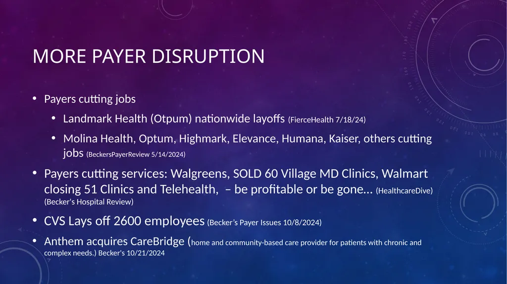 Evolving Healthcare Landscape Disruption Leaves - slide 42 of 69