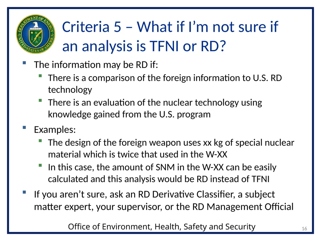 1 Transclassified Foreign Nuclear Information - slide 16 of 24