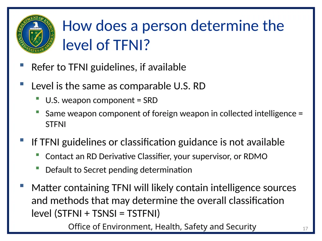 1 Transclassified Foreign Nuclear Information - slide 17 of 24