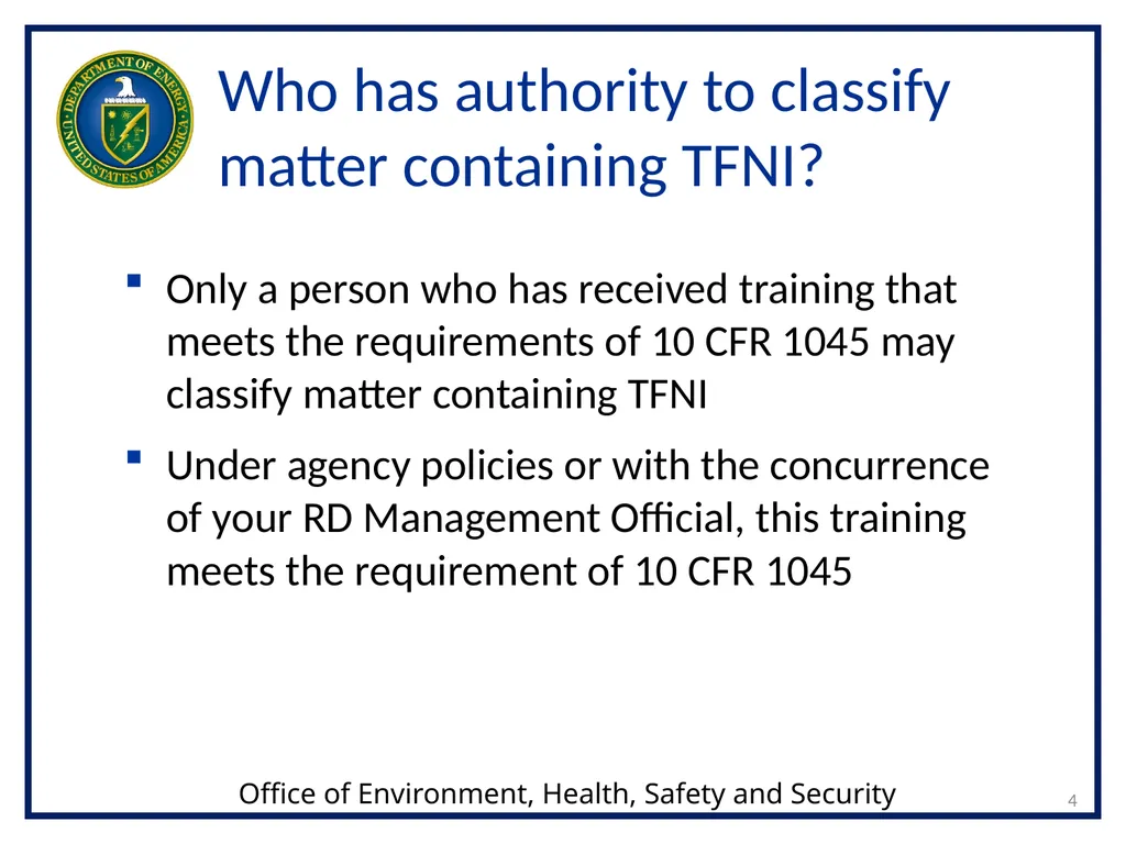 1 Transclassified Foreign Nuclear Information - slide 4 of 24