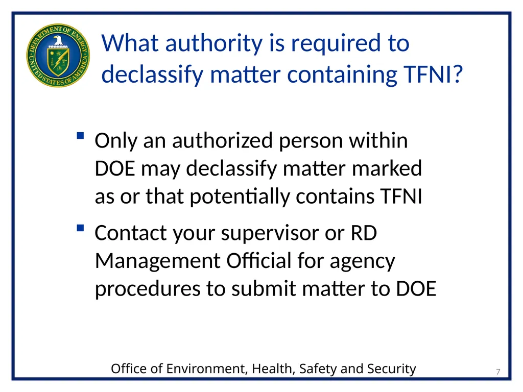 1 Transclassified Foreign Nuclear Information - slide 7 of 24