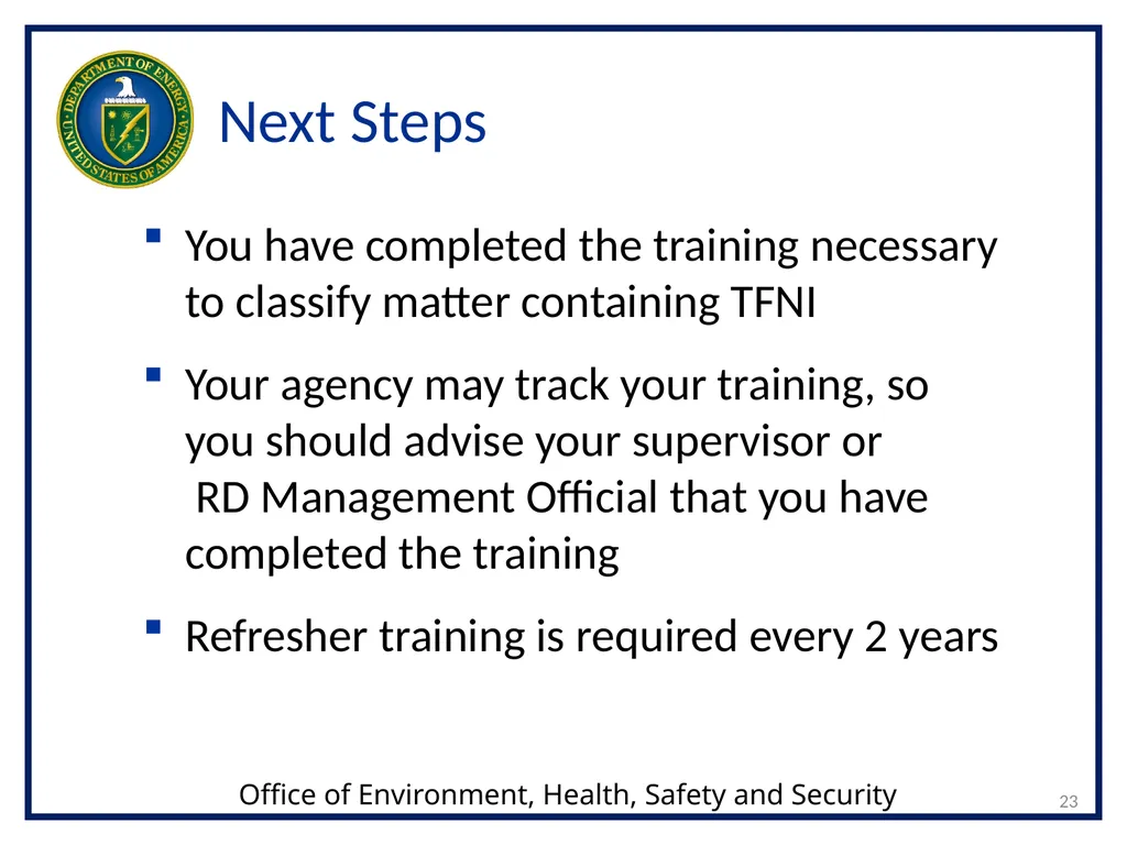 1 Transclassified Foreign Nuclear Information - slide 23 of 24