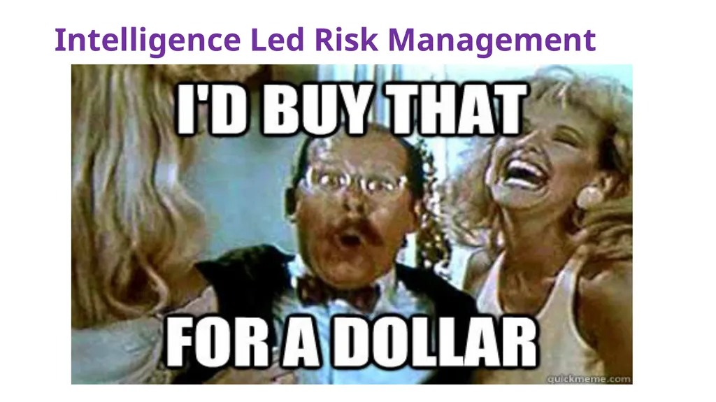 Threat Intelligence A quick glace at Intelligence - slide 12 of 18