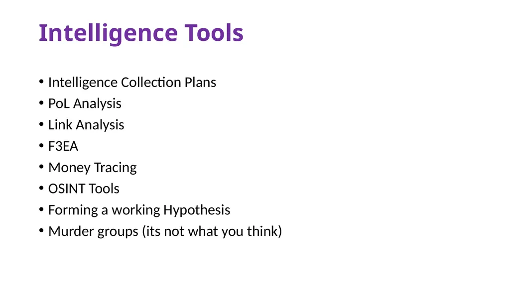 Threat Intelligence A quick glace at Intelligence - slide 8 of 18
