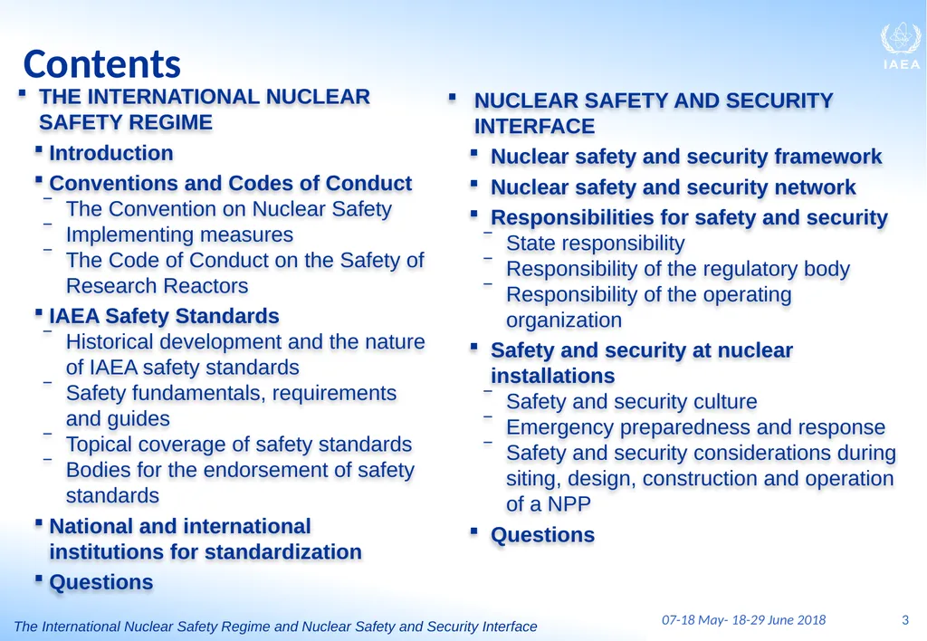 BASIC PROFESSIONAL TRAINING COURSE Module III P3 - slide 3 of 36