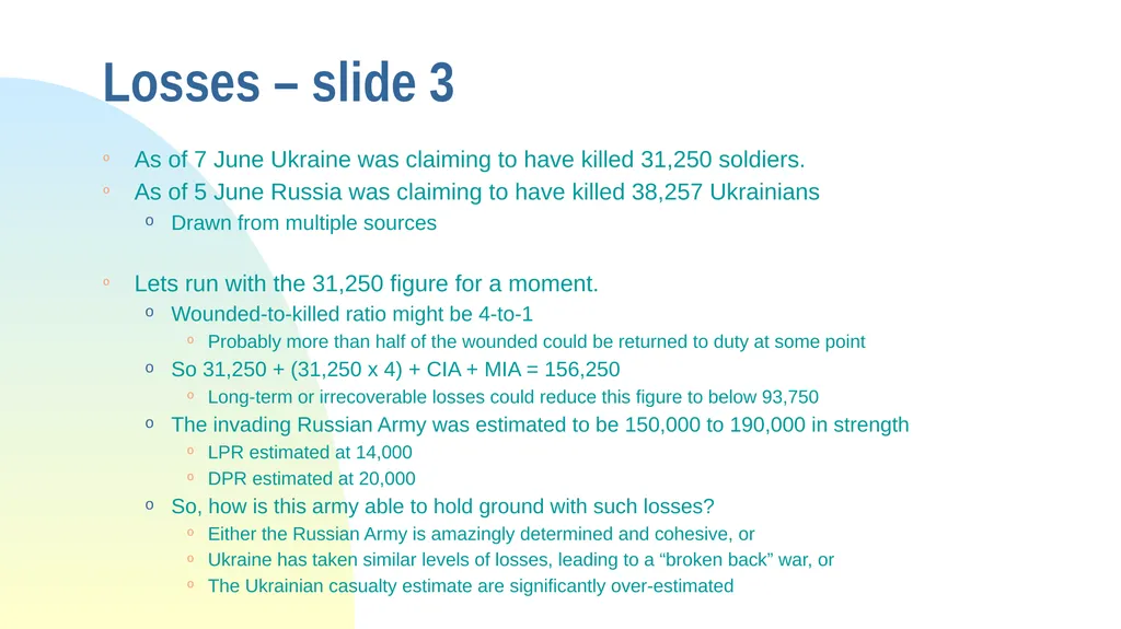 Some Observations from the War in Ukraine The - slide 7 of 49