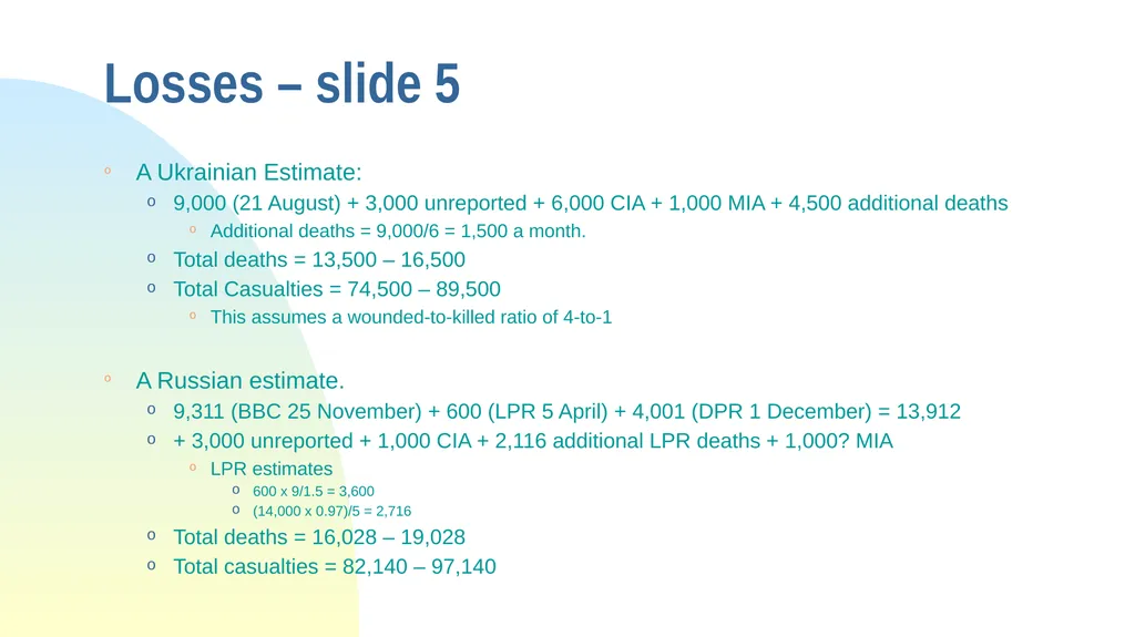 Some Observations from the War in Ukraine The - slide 9 of 49