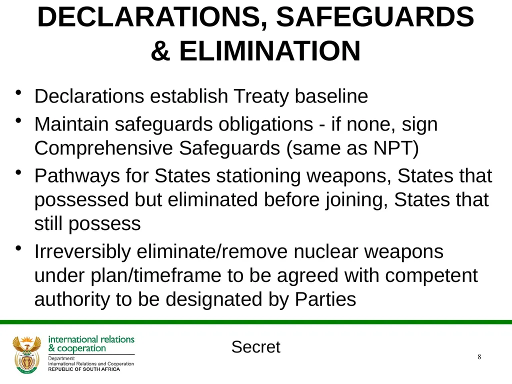 Presentation to SELECT committee on international - slide 8 of 12