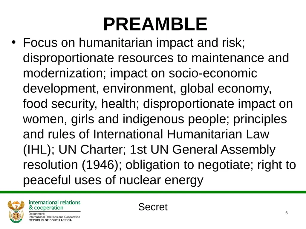 Presentation to SELECT committee on international - slide 6 of 12