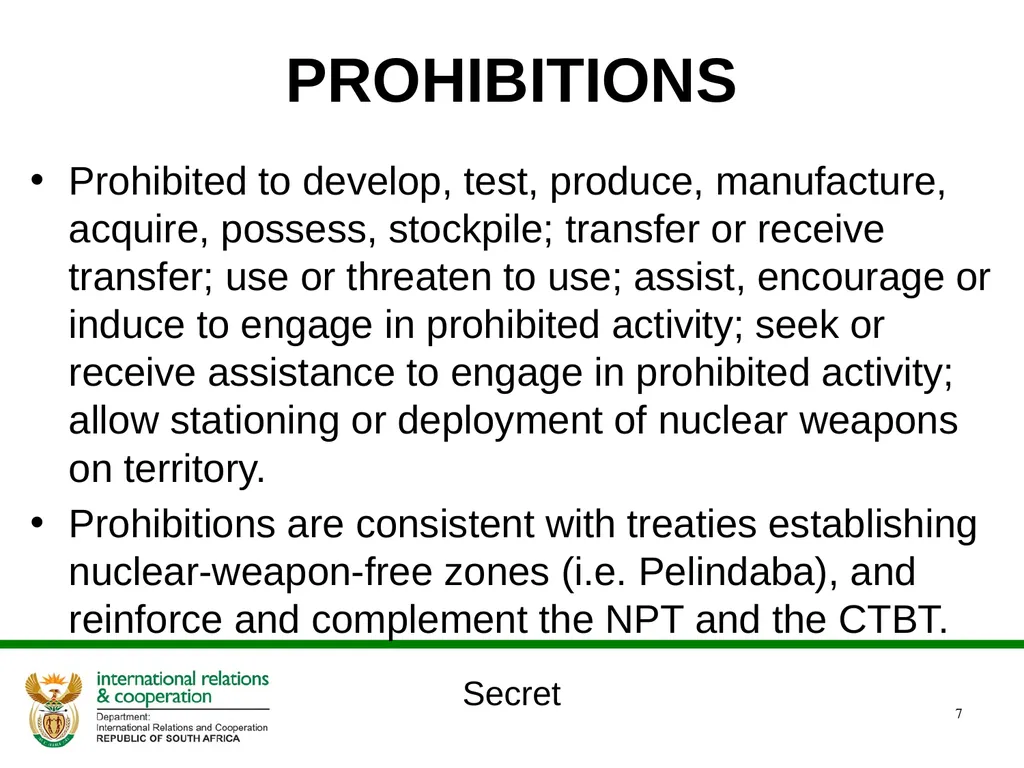 Presentation to SELECT committee on international - slide 7 of 12