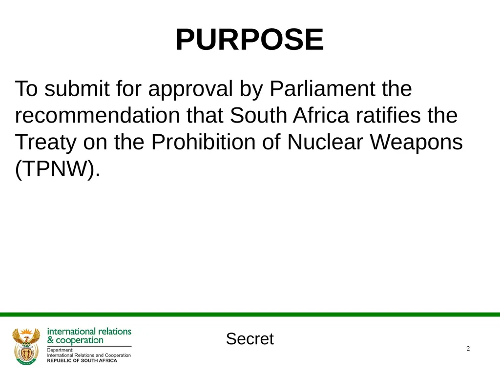 Presentation to SELECT committee on international - slide 2 of 12