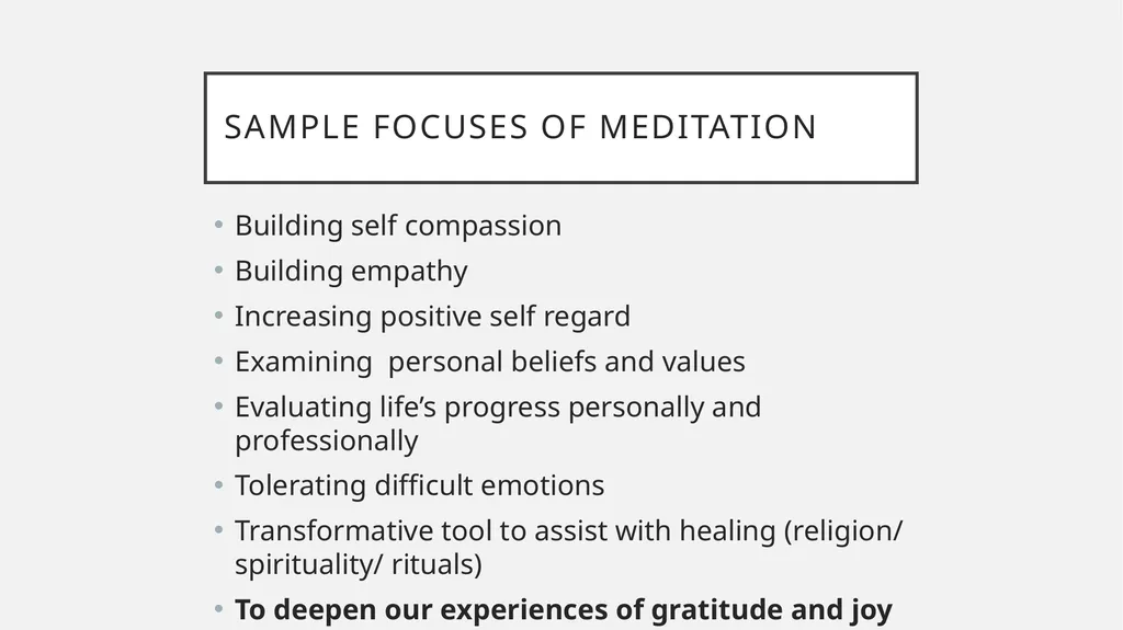 Introduction to Mindfulness and Meditation for - slide 10 of 21