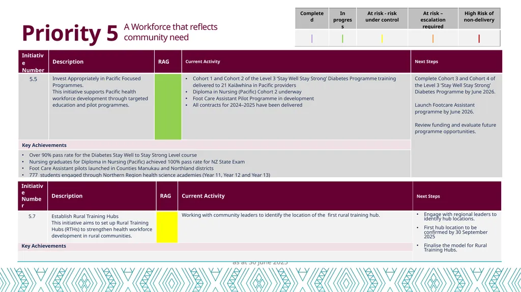 Health Workforce Plan Progress Report Dec 24 – 30 - slide 19 of 20