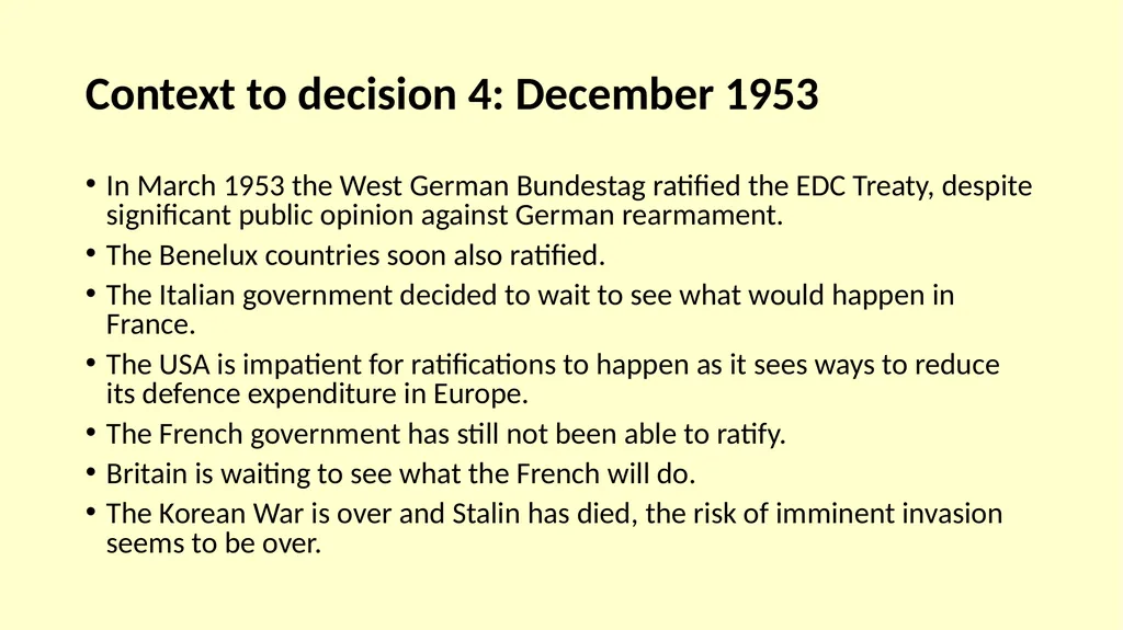 Context to decision 1: September 1950 Communist - slide 4 of 6