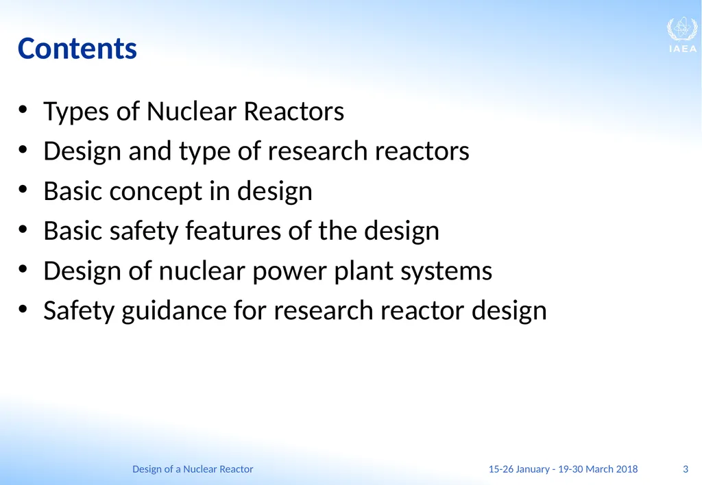 Design of a Nuclear Reactor Jay Hopkins IAEA - slide 3 of 107