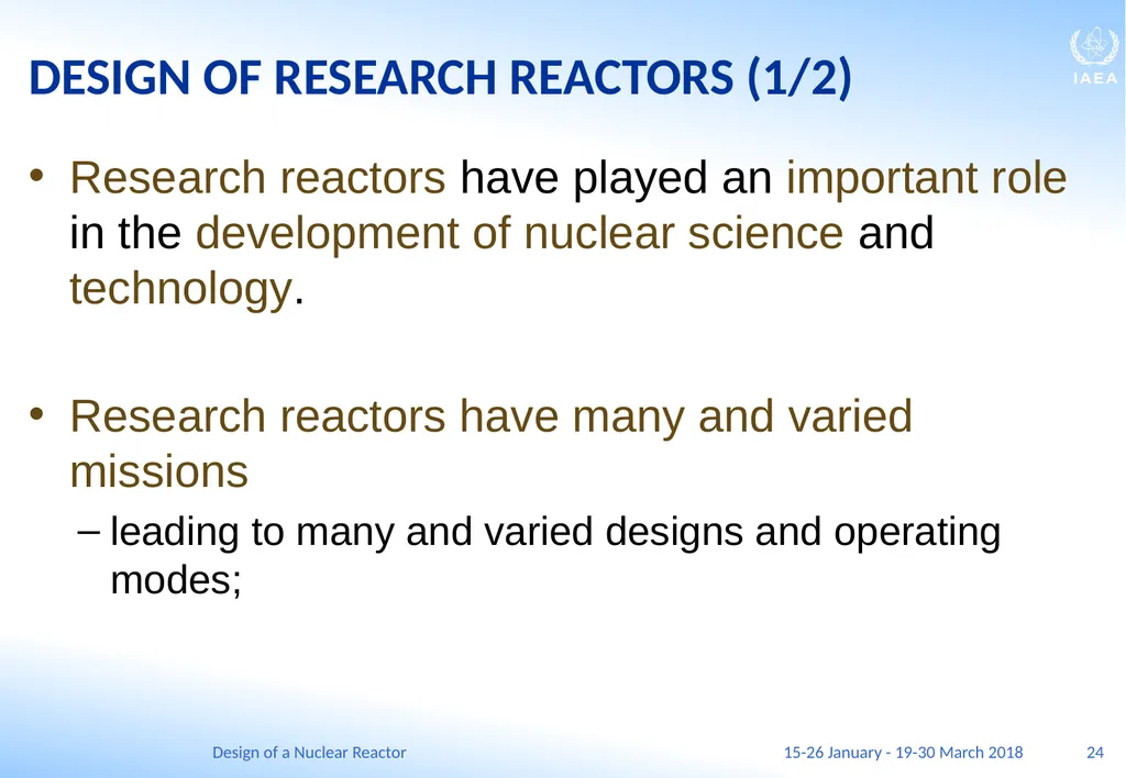 Design of a Nuclear Reactor Jay Hopkins IAEA - slide 24 of 107