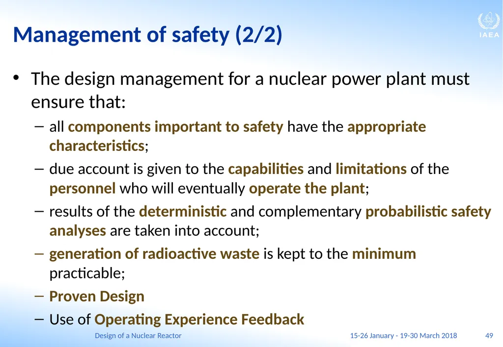 Design of a Nuclear Reactor Jay Hopkins IAEA - slide 49 of 107