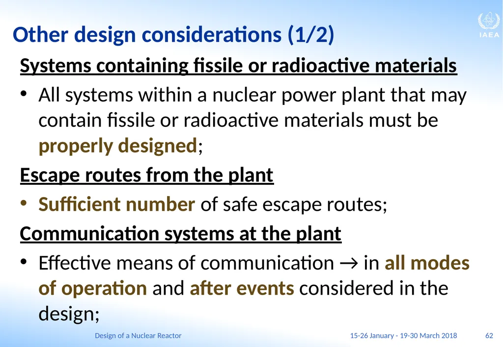 Design of a Nuclear Reactor Jay Hopkins IAEA - slide 62 of 107