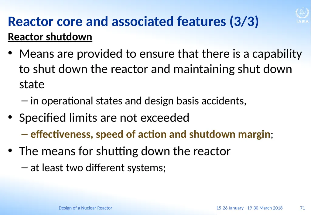 Design of a Nuclear Reactor Jay Hopkins IAEA - slide 71 of 107