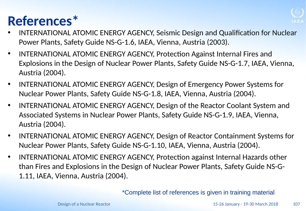 Design of a Nuclear Reactor Jay Hopkins IAEA - slide 107 of 107