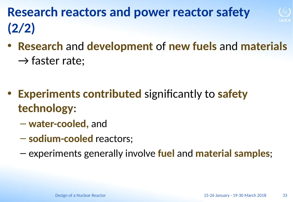 Design of a Nuclear Reactor Jay Hopkins IAEA - slide 33 of 107