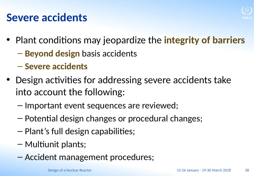 Design of a Nuclear Reactor Jay Hopkins IAEA - slide 58 of 107