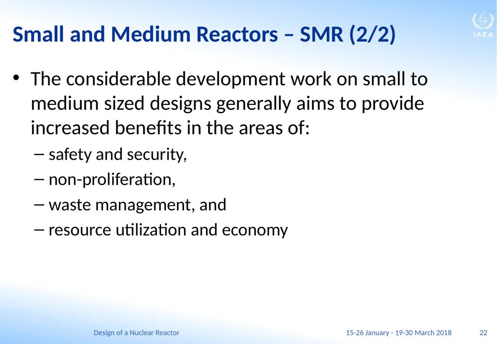 Design of a Nuclear Reactor Jay Hopkins IAEA - slide 22 of 107