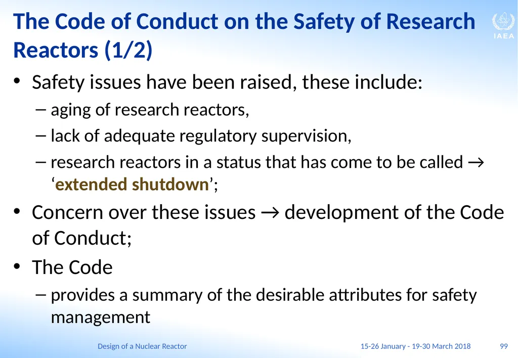 Design of a Nuclear Reactor Jay Hopkins IAEA - slide 99 of 107