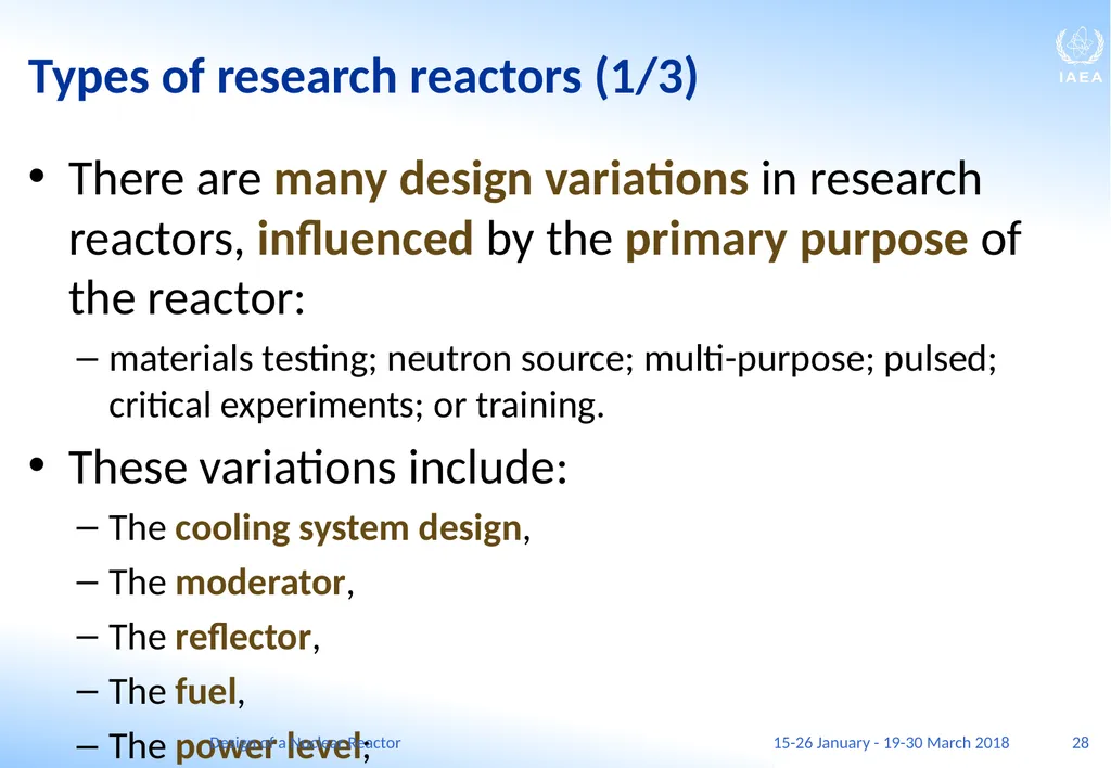 Design of a Nuclear Reactor Jay Hopkins IAEA - slide 28 of 107