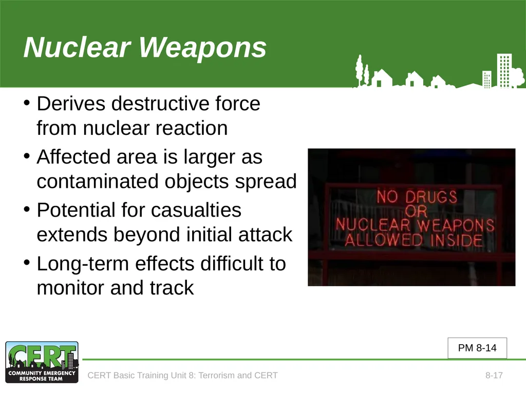 CERT Basic Training Terrorism and CERT CERT Basic - slide 19 of 22