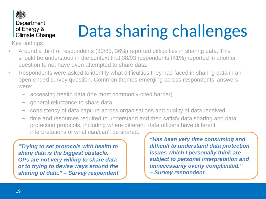 DECC and NEA survey to catalogue health-related - slide 19 of 23