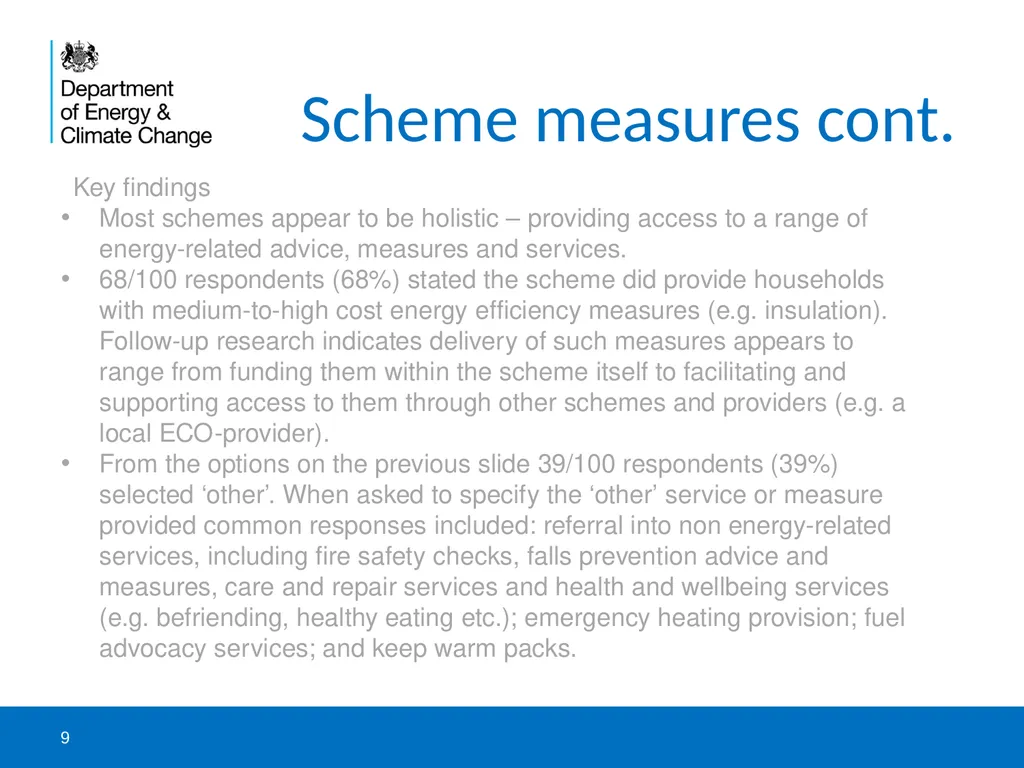 DECC and NEA survey to catalogue health-related - slide 9 of 23