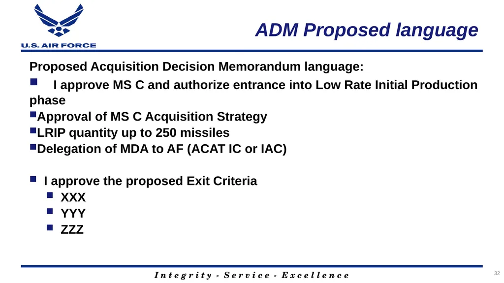 Program Title Air Force Review Board (AFRB) Date - slide 32 of 38