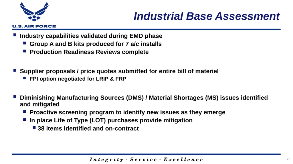 Program Title Air Force Review Board (AFRB) Date - slide 25 of 38
