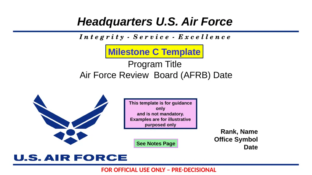 Program Title Air Force Review Board (AFRB) Date - slide 1 of 38