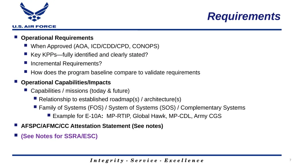 Program Title Air Force Review Board (AFRB) Date - slide 7 of 38