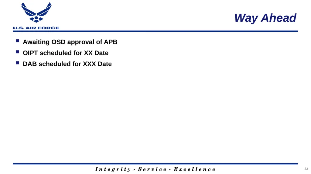 Program Title Air Force Review Board (AFRB) Date - slide 33 of 38