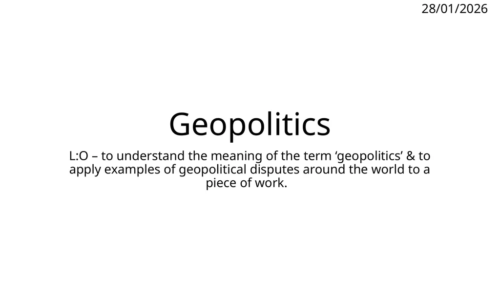 Starter What is the link between these - slide 2 of 30