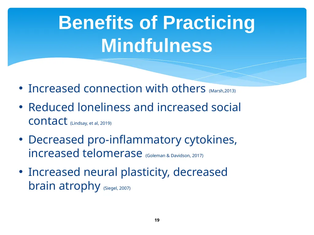 Workplace Stress & Burnout: Mindfulness, an - slide 19 of 33