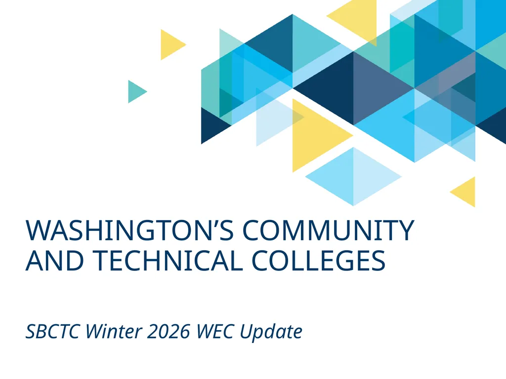 Washington’s Community and technical colleges