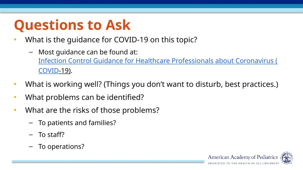 Infection Prevention and Control: Risk Recognition - slide 7 of 21