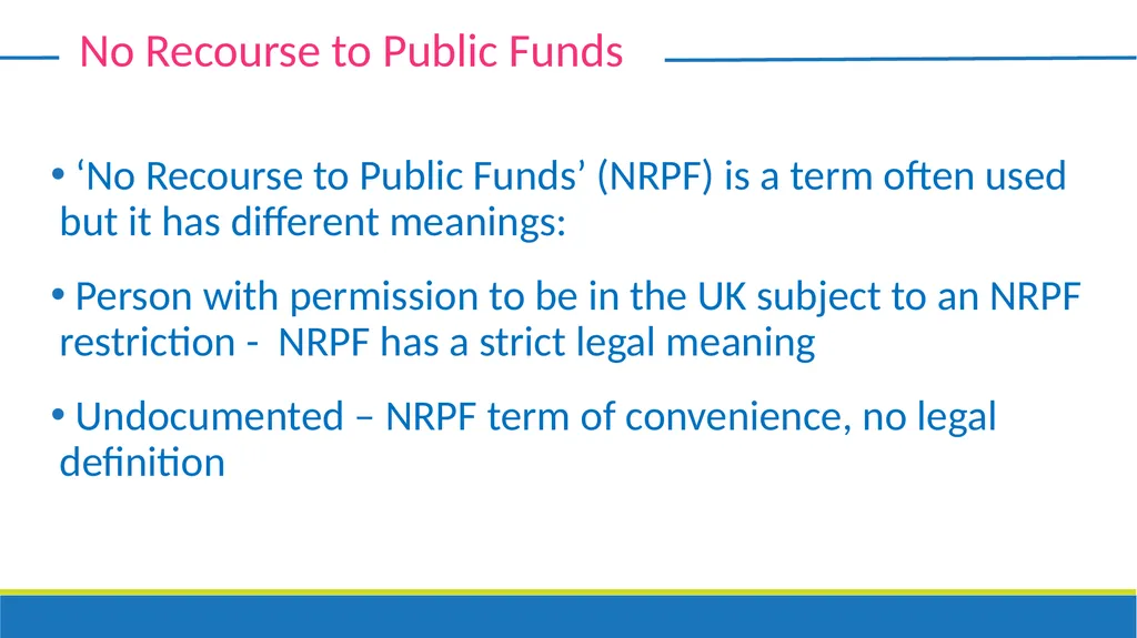 Undocumented migrants - Entitlements Bethan Lant - slide 3 of 19