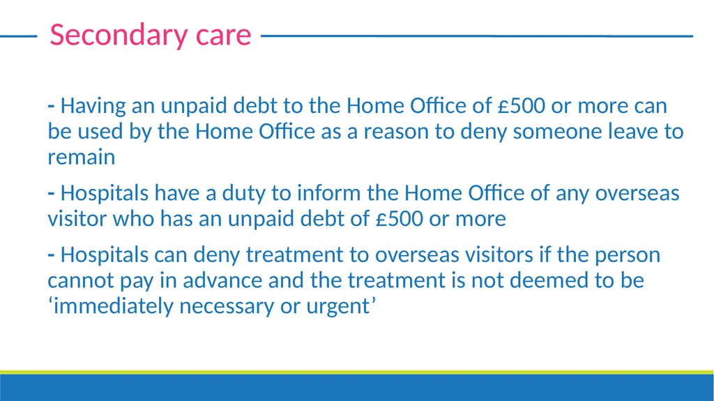 Undocumented migrants - Entitlements Bethan Lant - slide 13 of 19