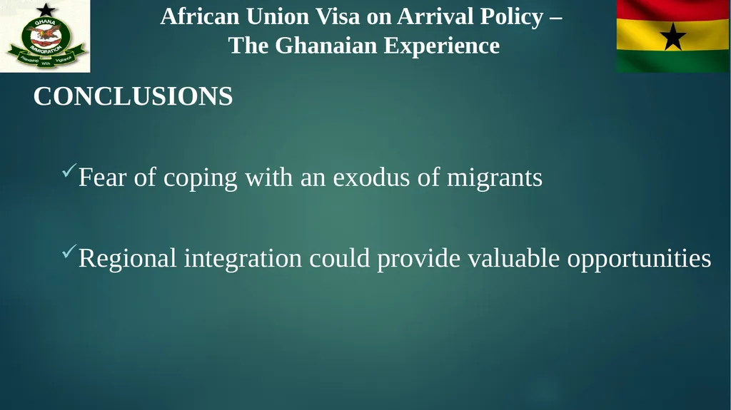African Union Visa on Arrival Policy – The - slide 14 of 15