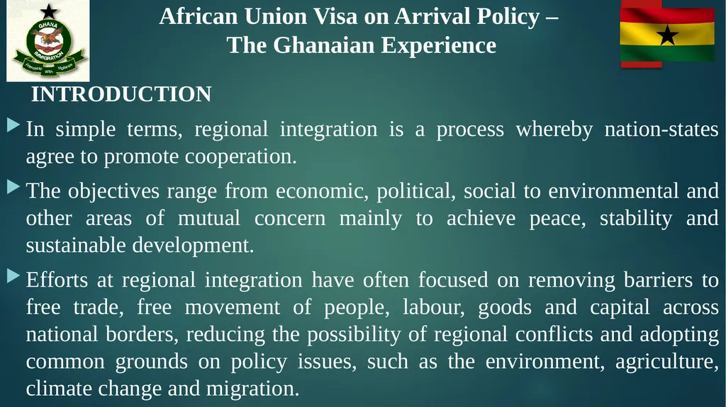 African Union Visa on Arrival Policy – The - slide 3 of 15