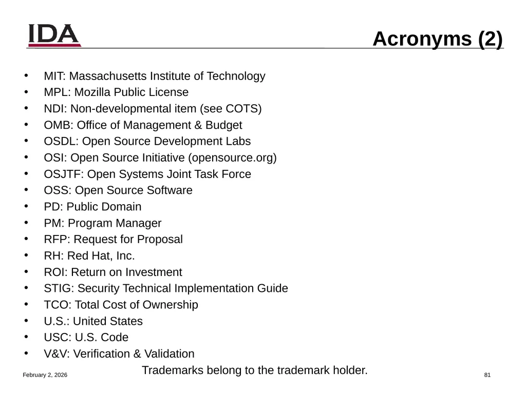 How to Open Source Dr. David A. Wheeler dwheeler @ - slide 81 of 82