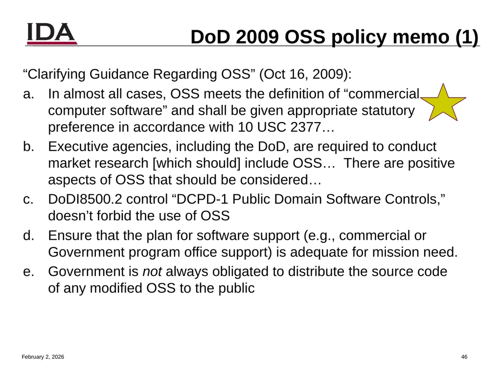 How to Open Source Dr. David A. Wheeler dwheeler @ - slide 46 of 82