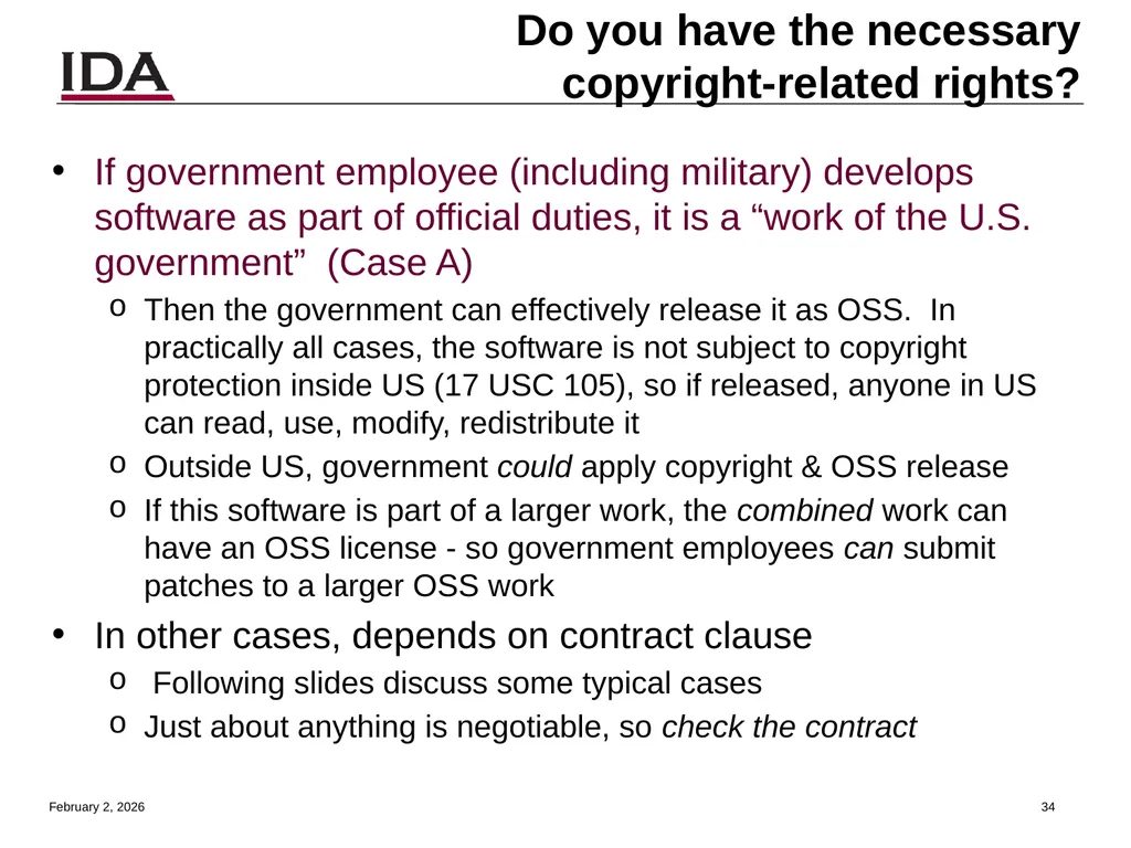 How to Open Source Dr. David A. Wheeler dwheeler @ - slide 34 of 82