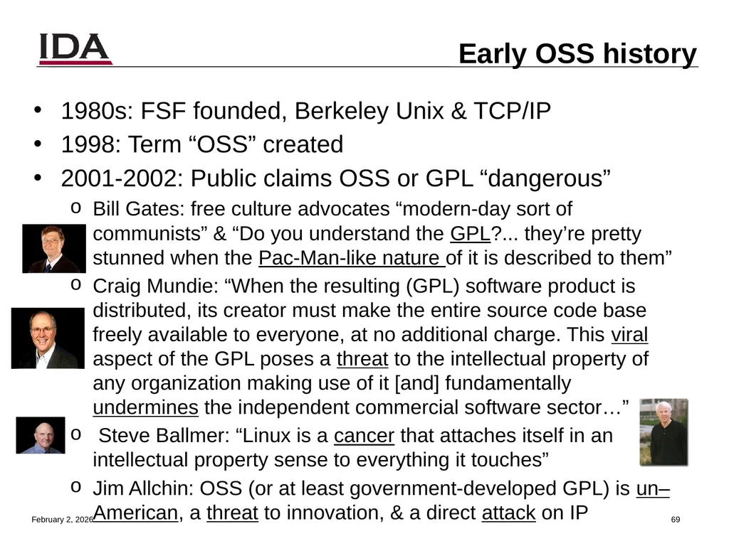 How to Open Source Dr. David A. Wheeler dwheeler @ - slide 69 of 82